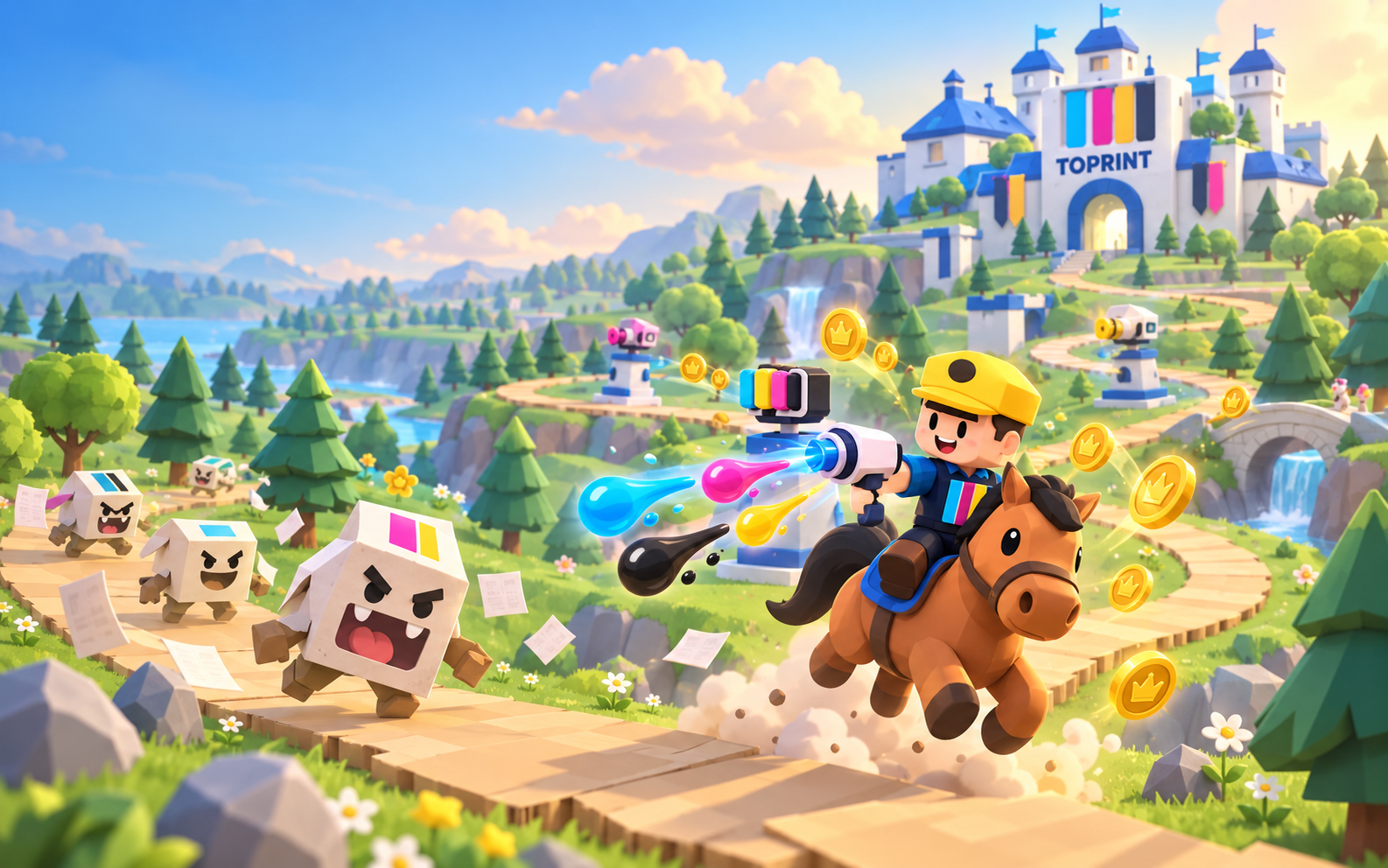 Factory Rush 3D Adventure Defense game