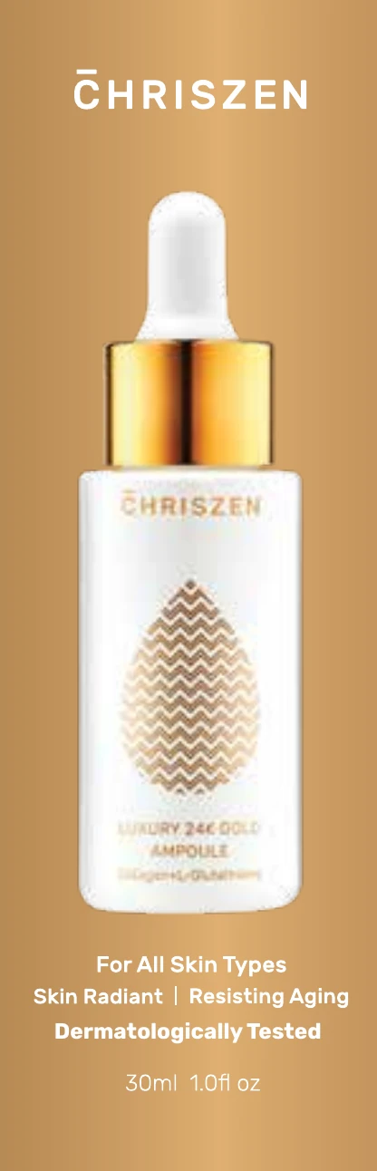 Skincare carton artwork — Beauty in warm gold