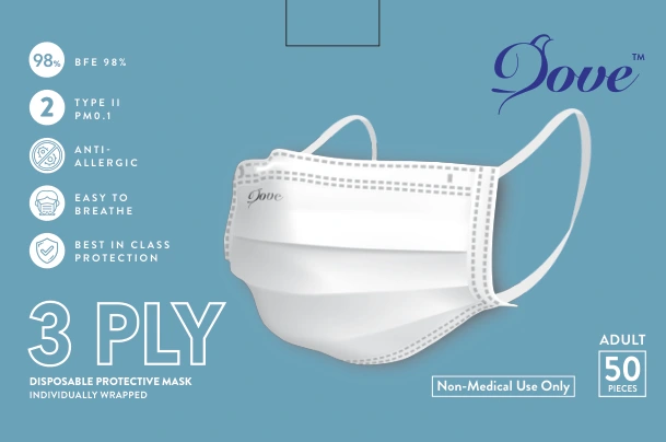 3-Ply Face Mask · 50 Pieces